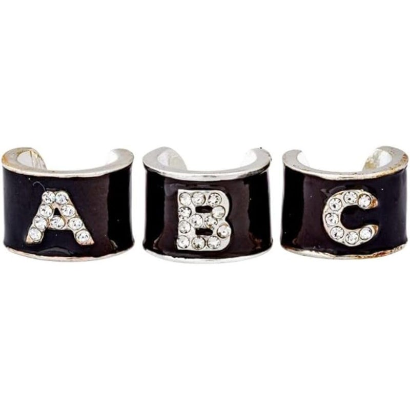 Charmed Custom Stethoscope Charms - Bling Monogram Charm - Gifts for Nurses, Doctors, Veterinarians & Healthcare Professionals - Metal Silver 0.5" Ring Charm (Letter H) - Image 1